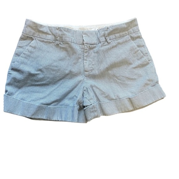 Club Monaco Blue & White Striped Women's Size 6 Shorts - Picture 1 of 11